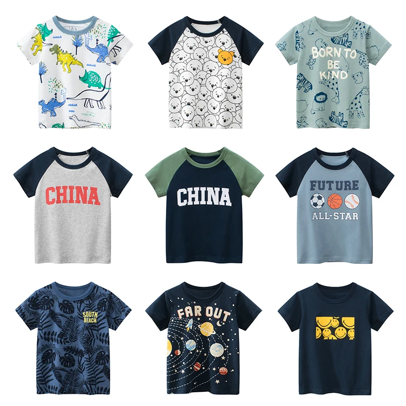 

Children's Tee Boys Tops Girls Clothing Baby Clothes Short Sleeves Cotton Print Cartoon Letter Summer Fashion T Shirts