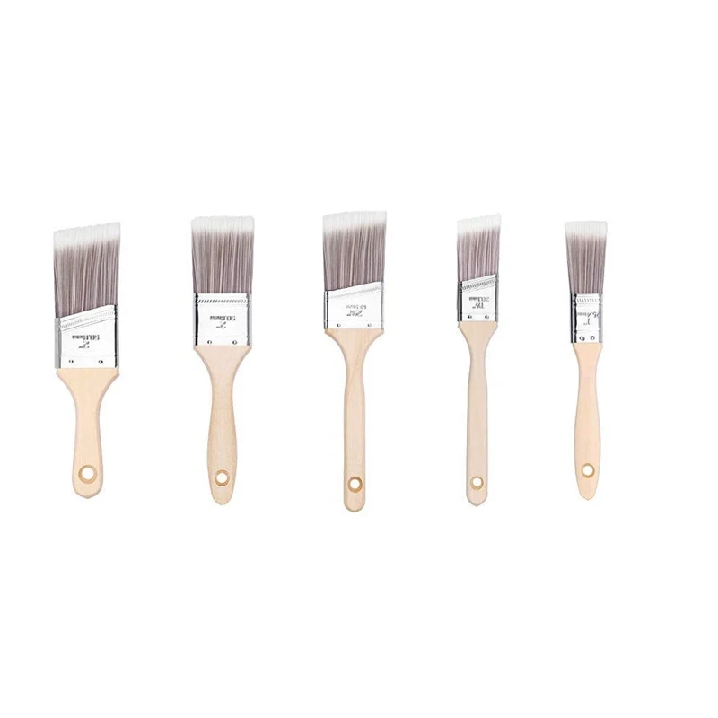 

5 Piece Paint Brushes Set Premium Wall Brush Set House Paint Brush Sash Paint Brush For Home Improvement Trim Edging