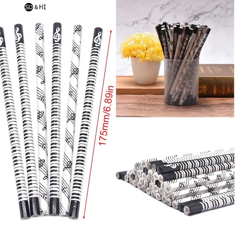 

12pcs Musical Note Pencil Pencil Music Stationery Piano School Student