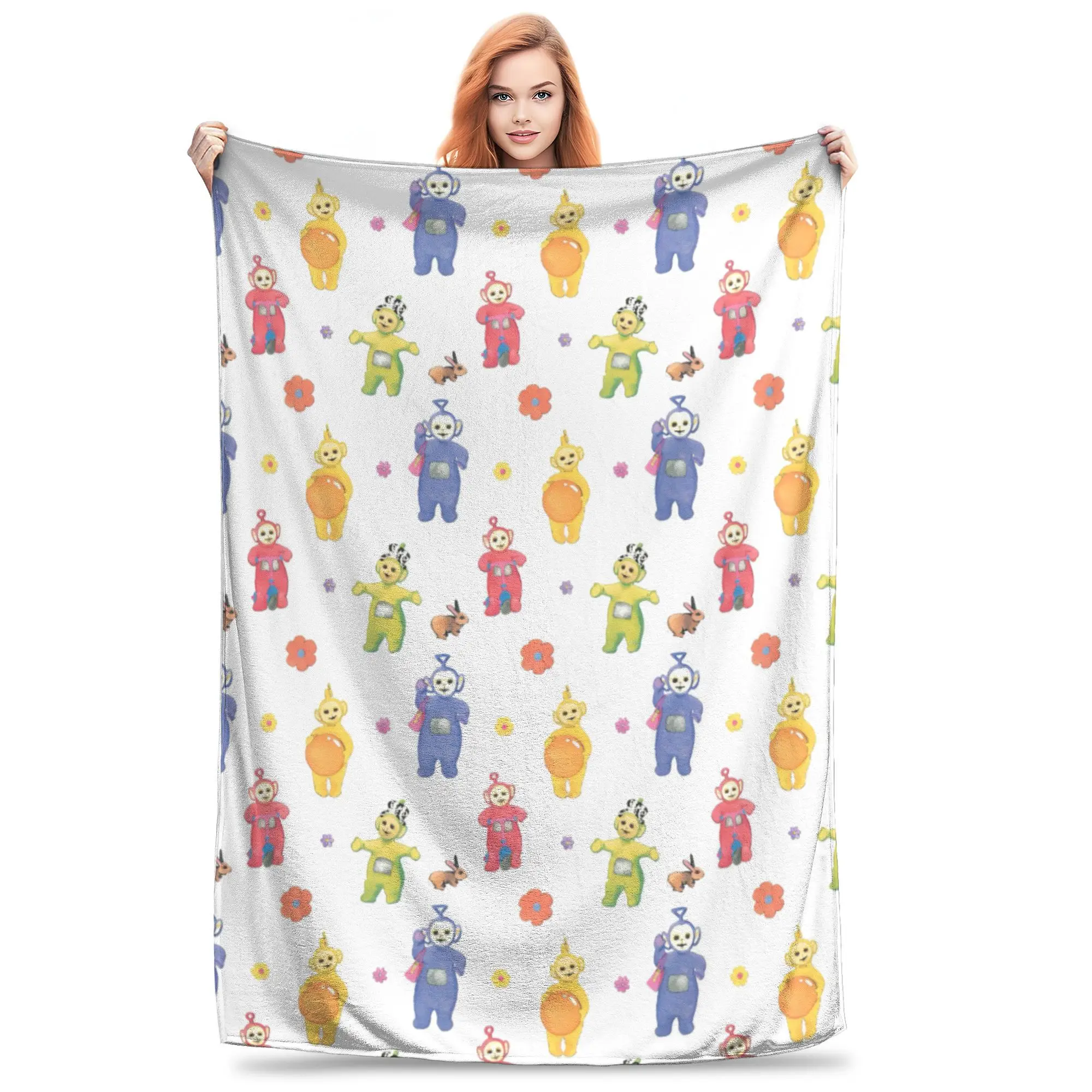 Плюшевое одеяло The-teletbies ubtinky Winky Laa-Laa из кораллового флиса милые Мультяшные одеяла