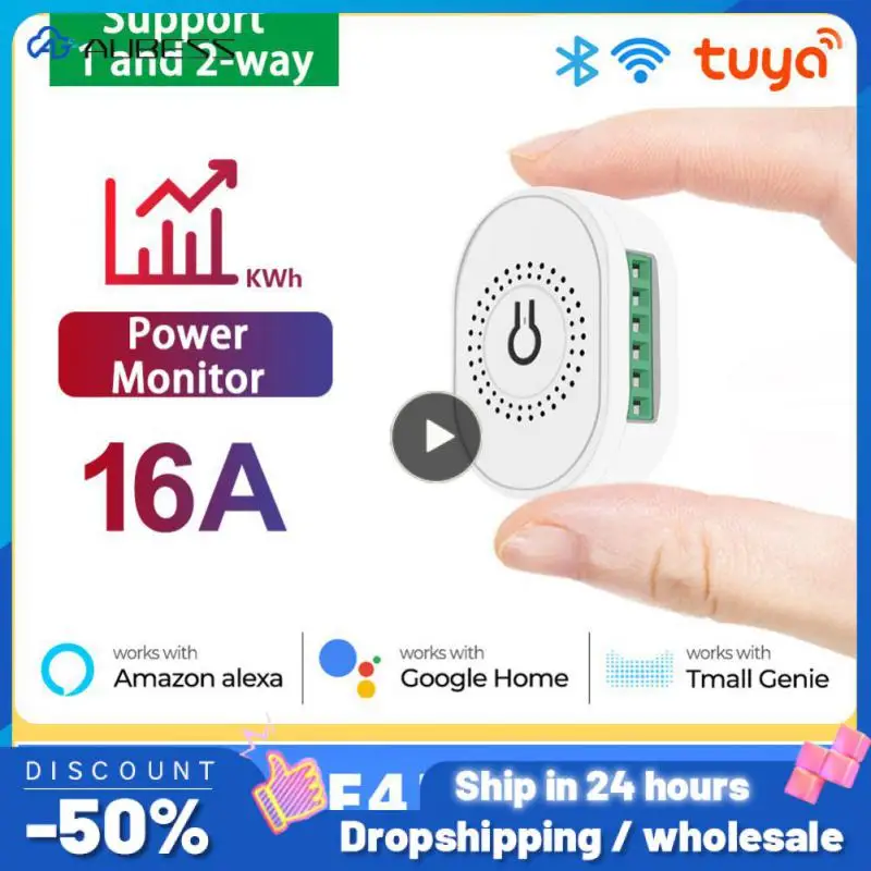 

Wifi Rf433 Tuya 16a 2-way Control Smart Breaker App Control Diy Smart Home Power Monitor Switch Mini