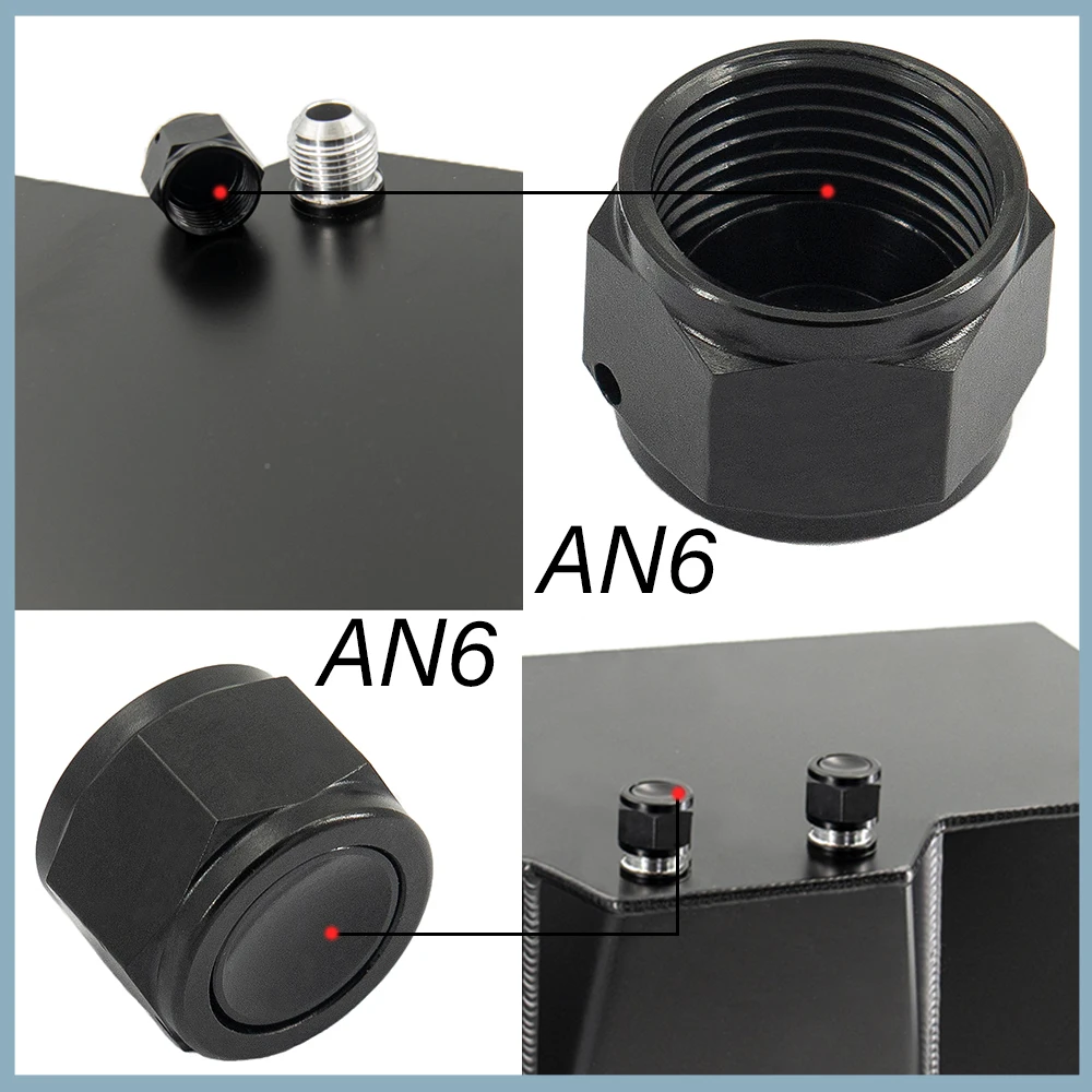 

Черный адаптер AN6 AN8 AN10 Женская раструбная торцевая заглушка Заглушка Трубчатая гайка Шестигранная головка Порт Заглушки Крышка Замок Шланговый соединитель Фитинг