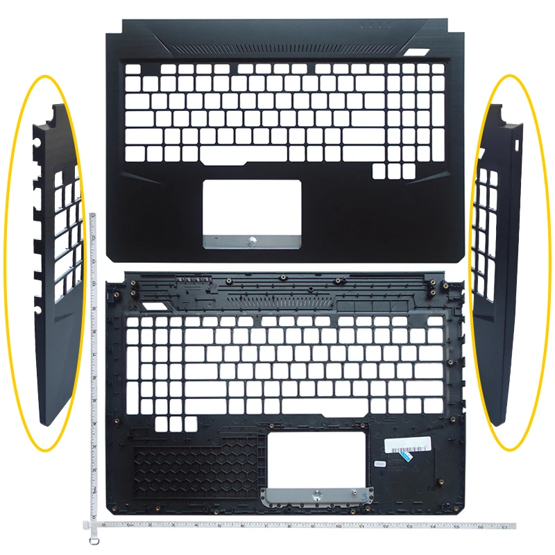 Фото Новинка для ASUS FX80 FX80G FX80GD FX504 FX504G FX504GD/GE задняя крышка для ноутбука/Передняя панель/петли/Упор для рук/Нижняя крышка 47BKLLCJN70 №4
