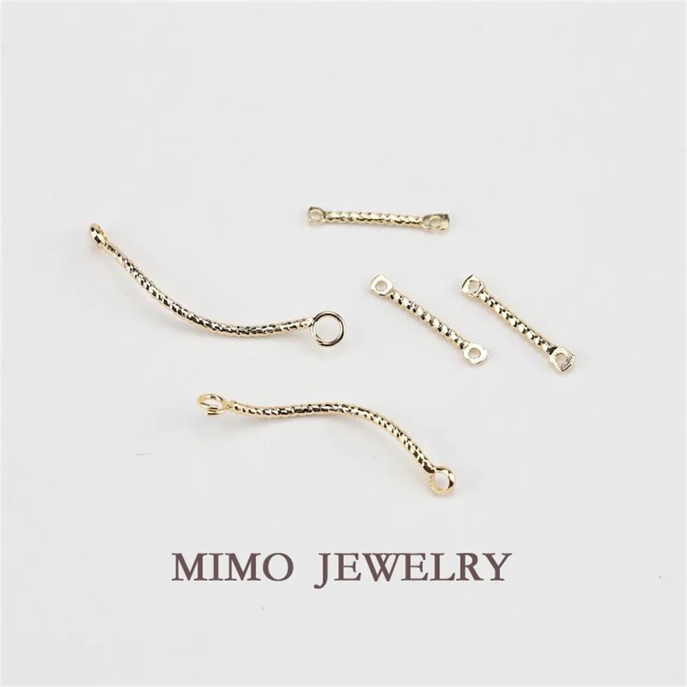 

MIMO JEWELRY Gold plated, embossed, straight - pipe, double - hole connecting rod DIY handmade accessories