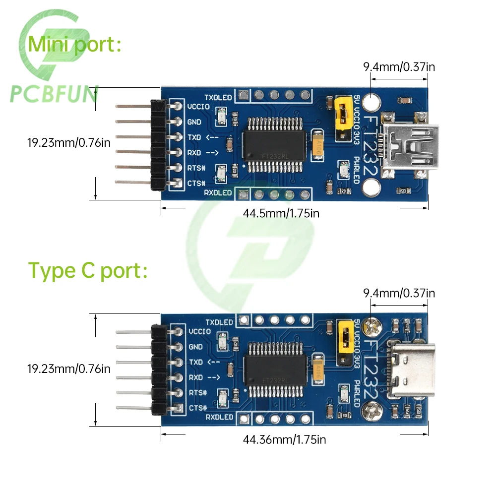 Модуль последовательного адаптера FT232RL FT232 FTDI USB 3 В 5 на TTL для Arduino TO 232 Micro