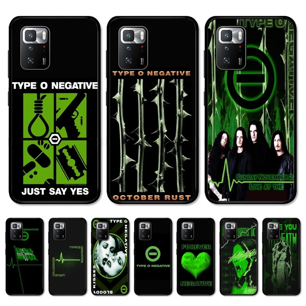 Rock Band T-T-Type O N-Negative Music Phone Case For Redmi 5 6 7 8 9 10 plus pro A GO K20 K30 K40 F3 Fundas