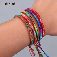 tibetan buddhist lucky thread bracelets bangles for women men 2022 new gradients color handmade knots budda rope bracelet gift