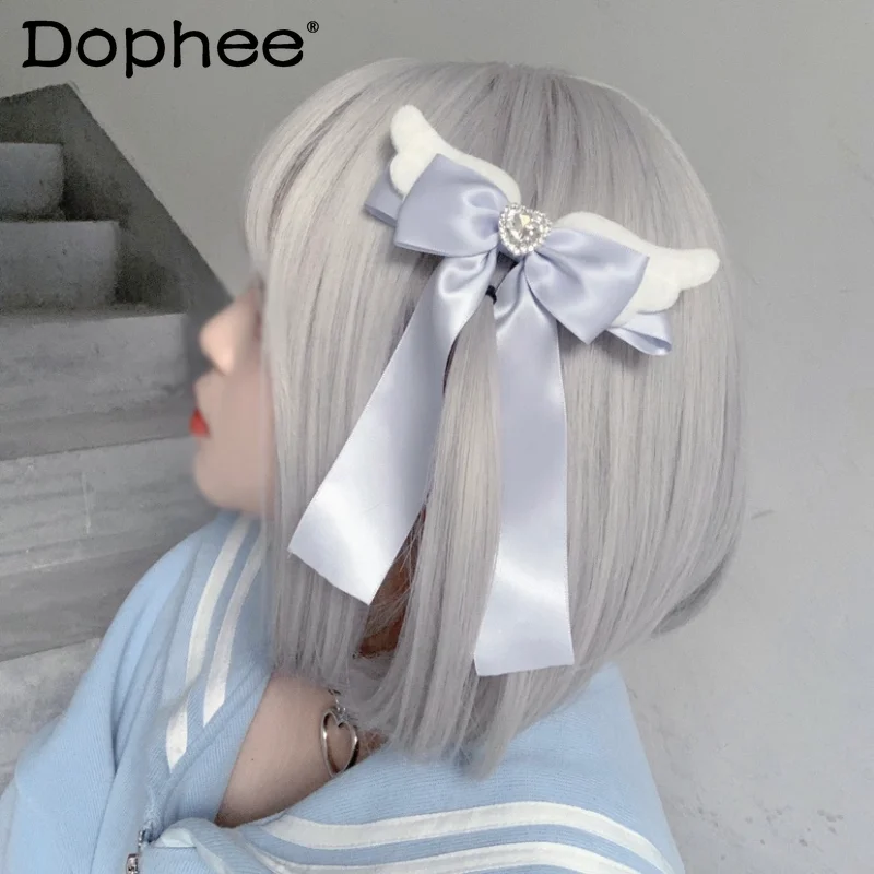 

Japanese Lolita Style New Headwear Asia Culture Sweet Handmade Side Clip Mine Series Mass-Produced Water Color Bow Barrettes