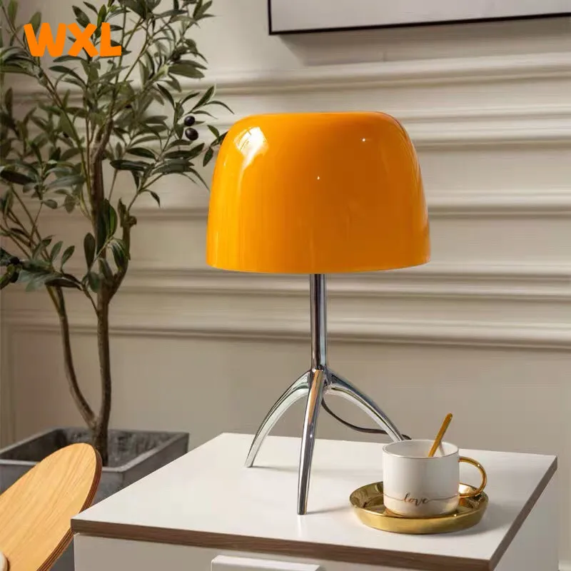 

Настольная лампа Mid-Antique Bauhaus, искусственная стеклянная декоративная лампа для гостиной, спальни, прикроватная настольная лампа, настольная лампа