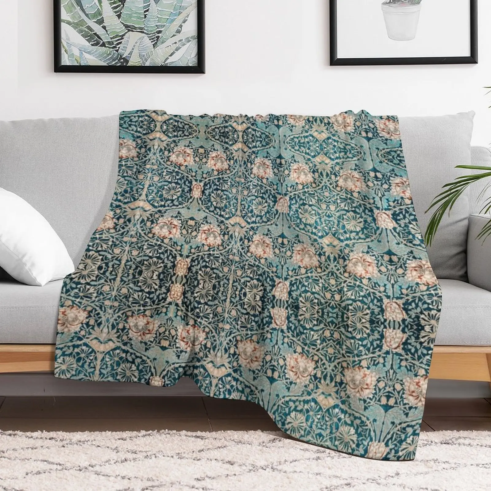 Узор жимолости (1876) Уильям Моррис. Оригинал из музея МЕТ. Одеяло аниме одеяла для