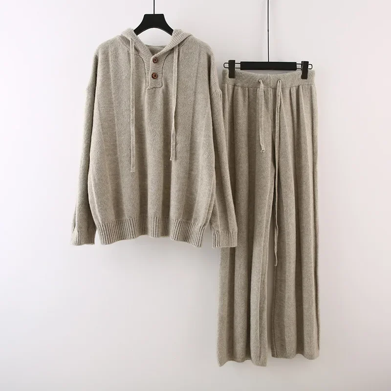 SuperAen осень и зима 2024 новый женский повседневный свободный вязаный пуловер с