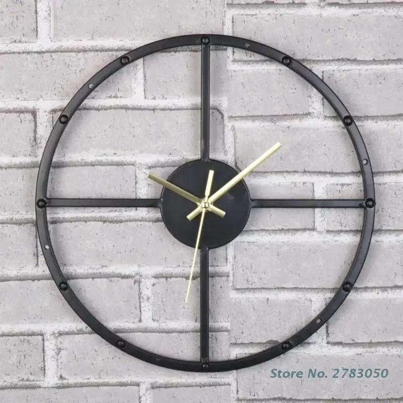

Creative Home Living Room Decoration Metal Wall Clock Nordic Style Hollow Silent Wall Clocks Ornament Battery Operated