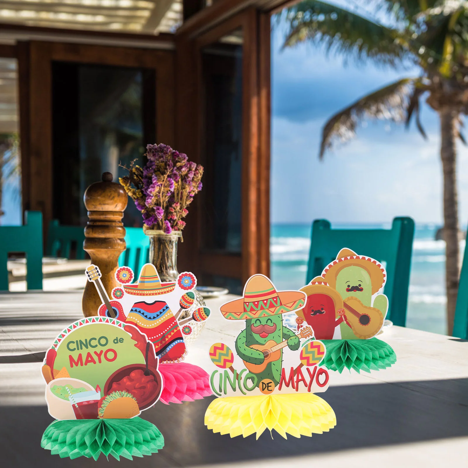 

Party Table Decor Cinco De Mayo Party Supplies Honeycomb Table Mexican Centerpieces Tables Honeycomb Centerpieces