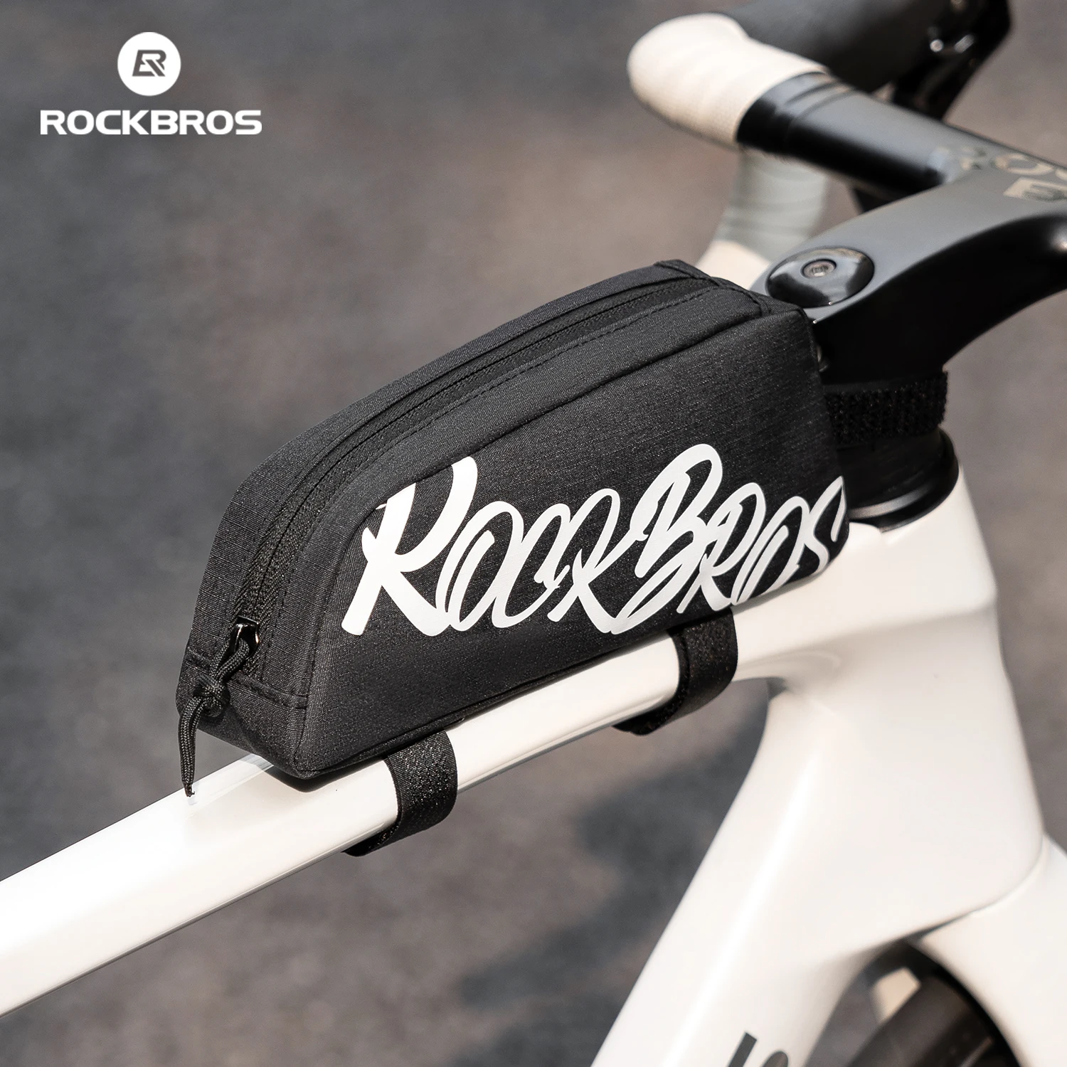 Фото ROCKBROS Велосипедный мешок для трубы 0.8L емкости легкий компактный портативный мешок верхний мешок трубы для хранения вещей аксессуары для дорожных велосипедов №1