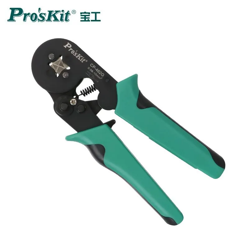 

Pro'skit CP-462G Adjustable Square Cage Crimp Wire Ferrule Crimping Pliers Tools Practical Quadrilateral Pressing line Pliers