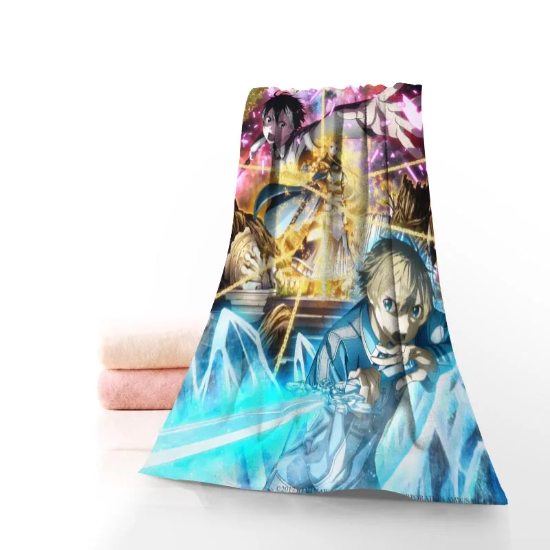 Sword Art Online Fashion настраиваемое полотенце из хлопка с рисунком лица/искусственная