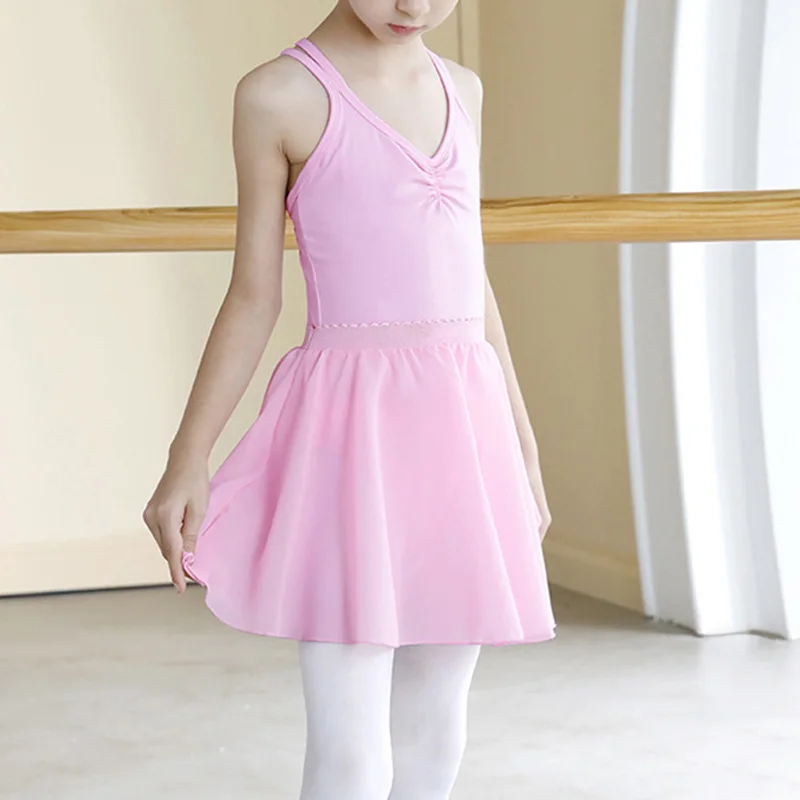 

Children's Dance Practice Suit Dance Skirt Female Dance Gauze Skirt Girl Half Body Skirt Ballet One Piece Exquisite Short Skirt