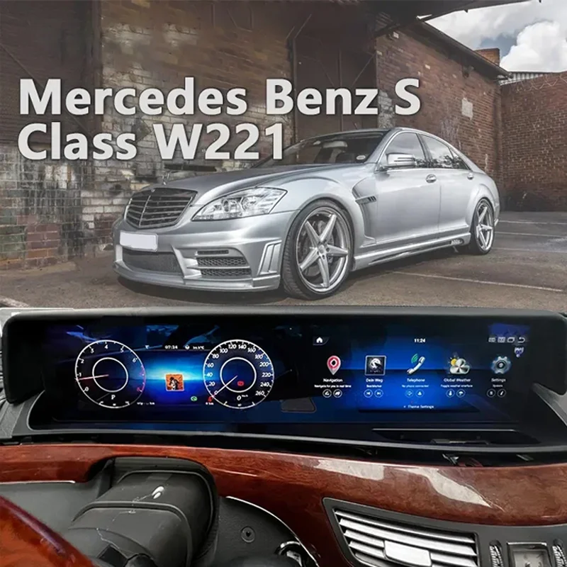 Обновленная модель Benz S class W221 на W222 24 6 дюйма 8 + 128 ГБ Android радио кластер цифровой