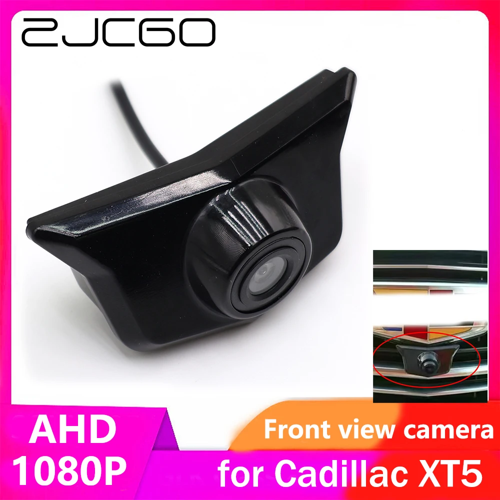 ZJCGO AHD CVBS 1080P 170 ° Автомобильный логотип парковочная камера переднего вида для Cadillac