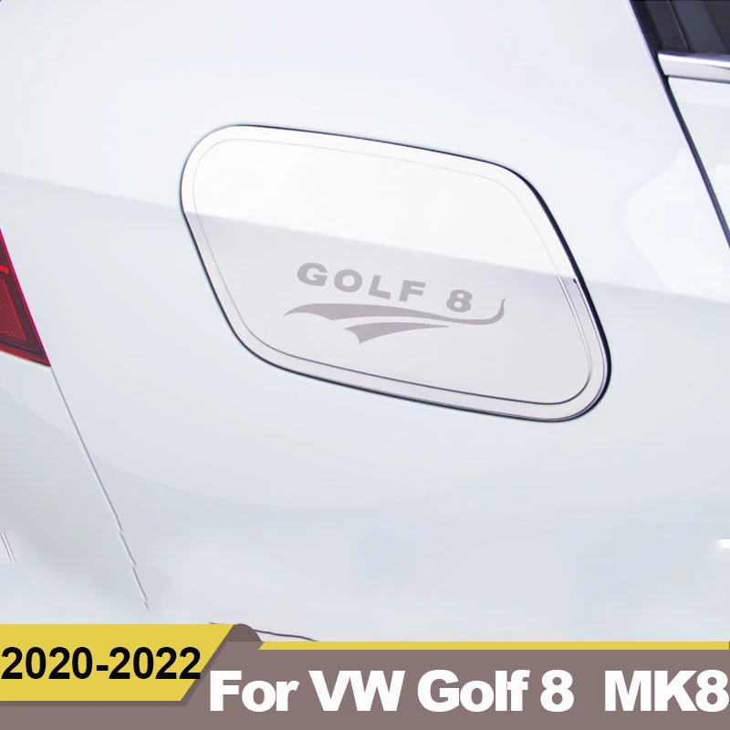 

For Volkawagen VW Golf 8 MK8 2020 2021 2022 Stainless Steel Car Fuel Tank Cover Oil Cap Decorative Trim Case Sticker Accessories