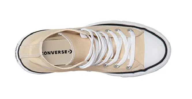 Converse Chuck Taylor All Star men and women high unisex neutral plataforma Skateboarding sneakers yellow canvas Shoes