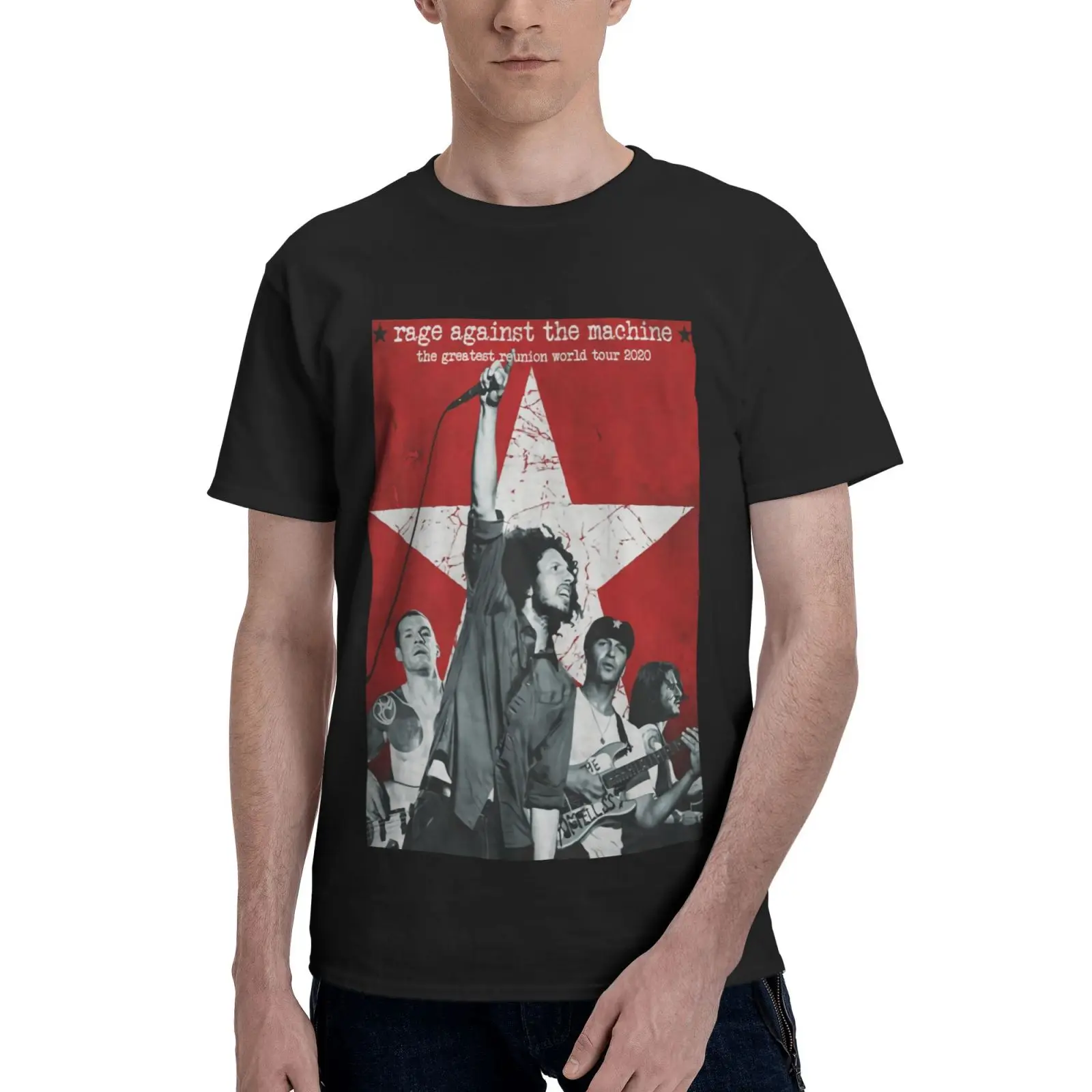 

Rage Against The Machine The Greatest 3376 Oversized T-Shirt Oversized T Shirt Manga Anime Mens Clothes Manga Harajuku Vintage