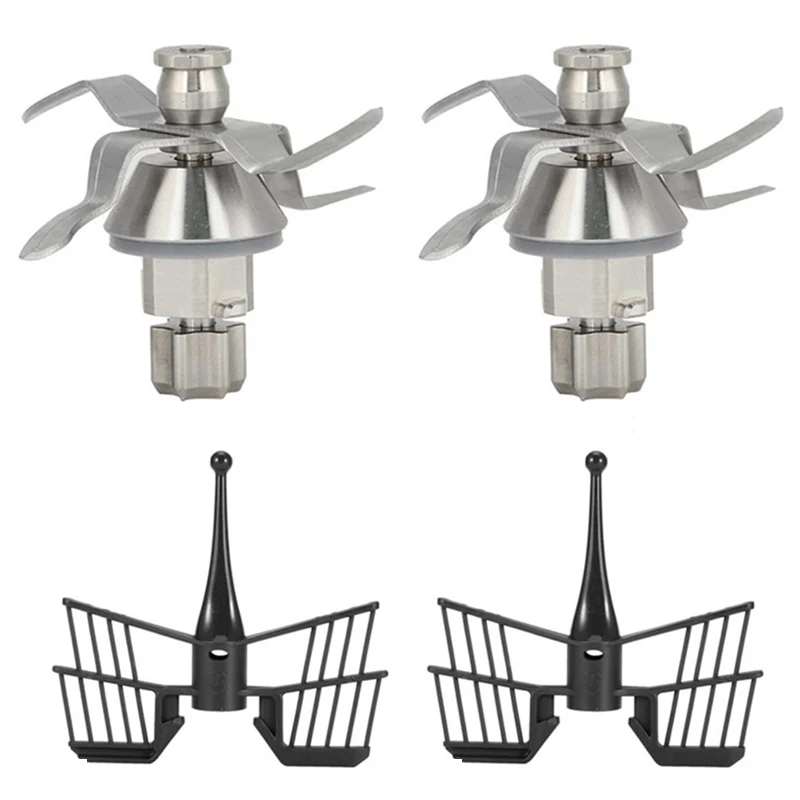

New-2Pcs Stainless Steel Stirrer Blade Replacement Parts Accessories, With Butterfly Bar For Vorwerk Thermomix TM31