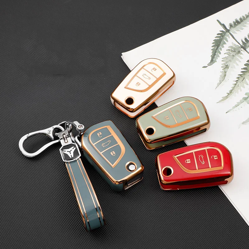 

Soft TPU Car Key Case Cover For Toyota Corolla Reiz Auris Avensis Verso Yaris Aygo Rav4 Scion TC IM Shell Fob Remote Accessories