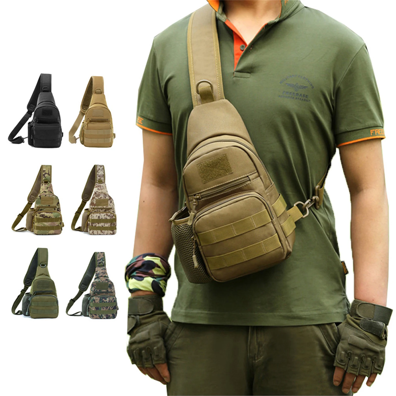 

Chest Backpack Cycling Bag Sports Outdoor Chest Pack Shoulder Daypack Travel Hiking Fishing Shoulder Suitable For Men And Women