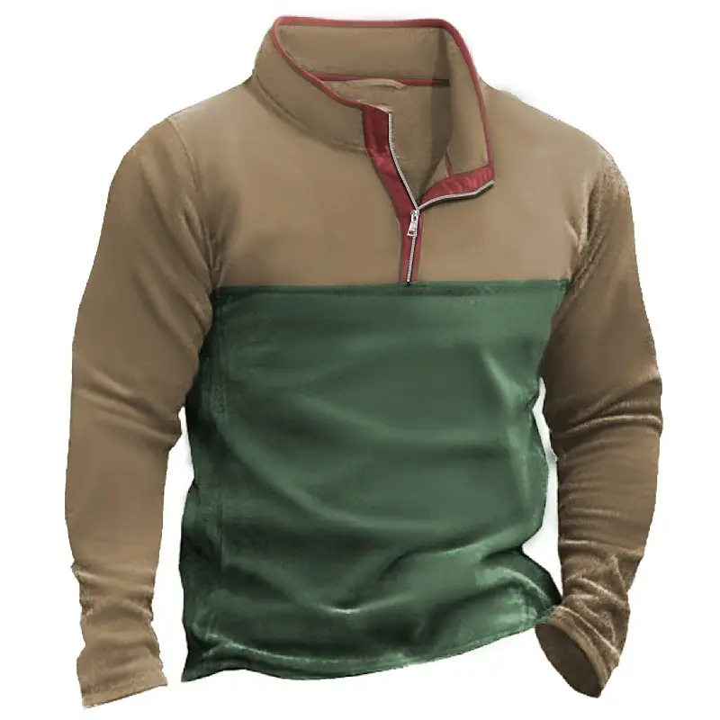 Свитшот с длинным рукавом на молнии воротником-стойкой