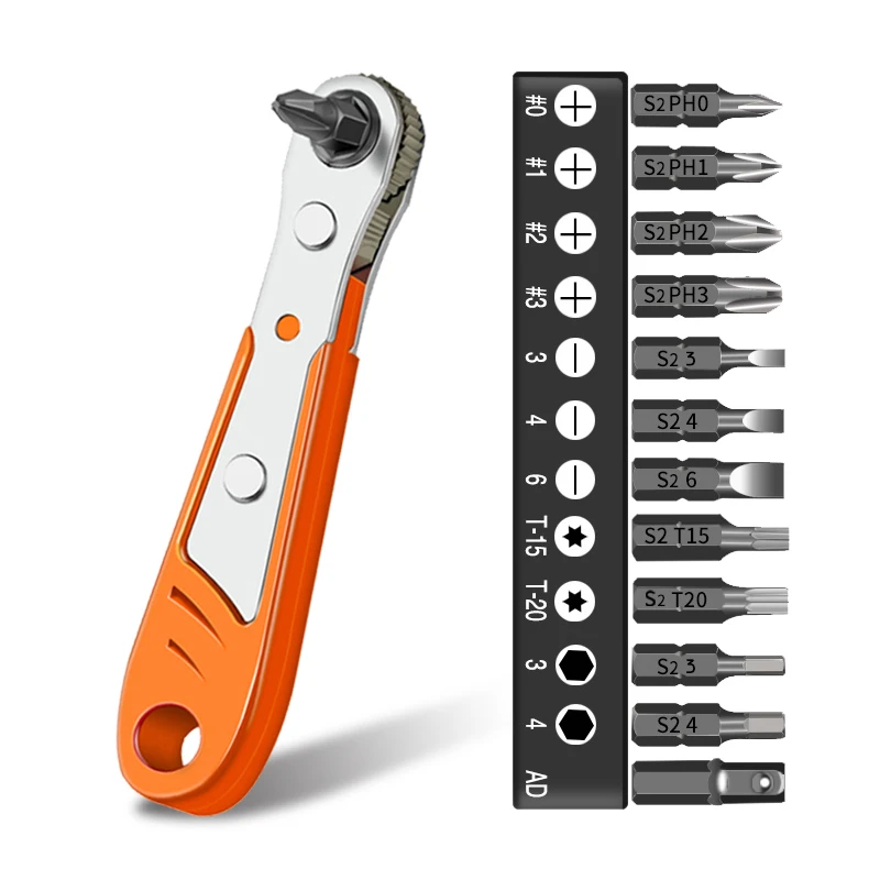 

Набор гаечных ключей с храповым механизмом, набор отверток 1/4 дюйма, универсальный гаечный ключ, магнитные биты, розетка с двумя направления...