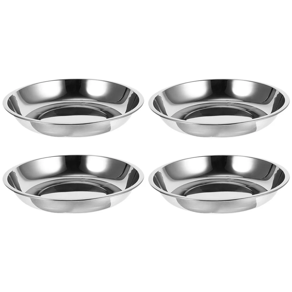 

4pcs Stainless Steel Bowl Dog Pet Bowl Multi-use Cat Dog Food Bowl Pet Supply