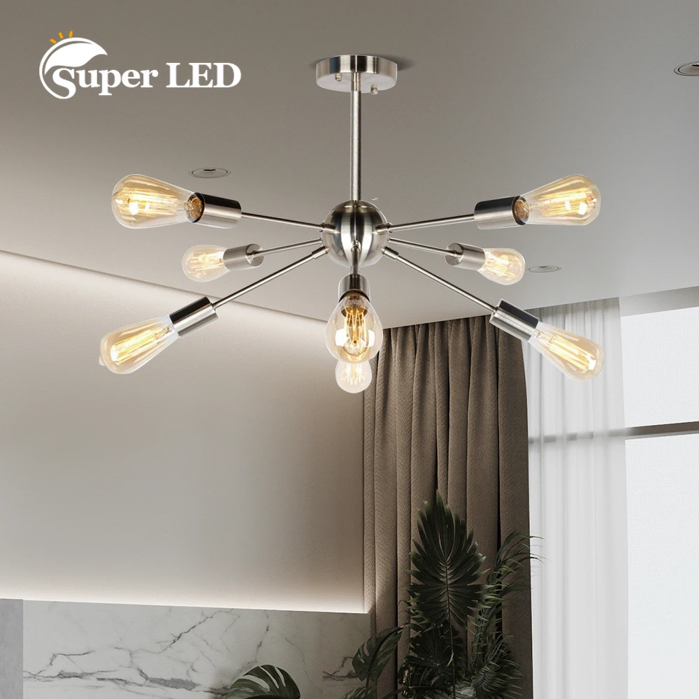 

Modern Nordic Black Chandeliers LED Lamp Home Lighting Indoor Fixtures Pendant Ceiling Not Included Bulbs 2023 New