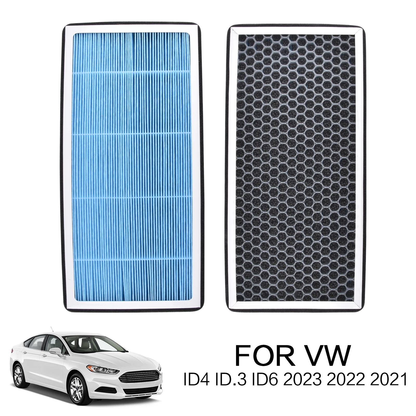 

Сотовый Воздушный фильтр для VW ID4, ID.3, ID6, 2023, 2022, 2021, салона автомобиля с сеткой с активированным углем, кондиционер с ароматом для обновления
