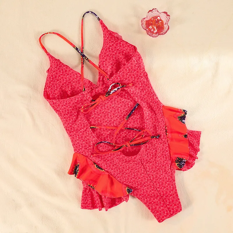 Пикантные цельные костюмы Miyouj купальный костюм с принтом для женщин купальник