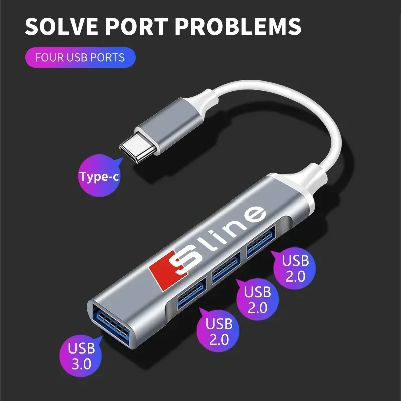Тип-C USB-USB-адаптер преобразователь интерфейса зарядки для Audi A4 B5 B6 A3 8P 8V 8L A5 A6 C6 C5 A1 A7