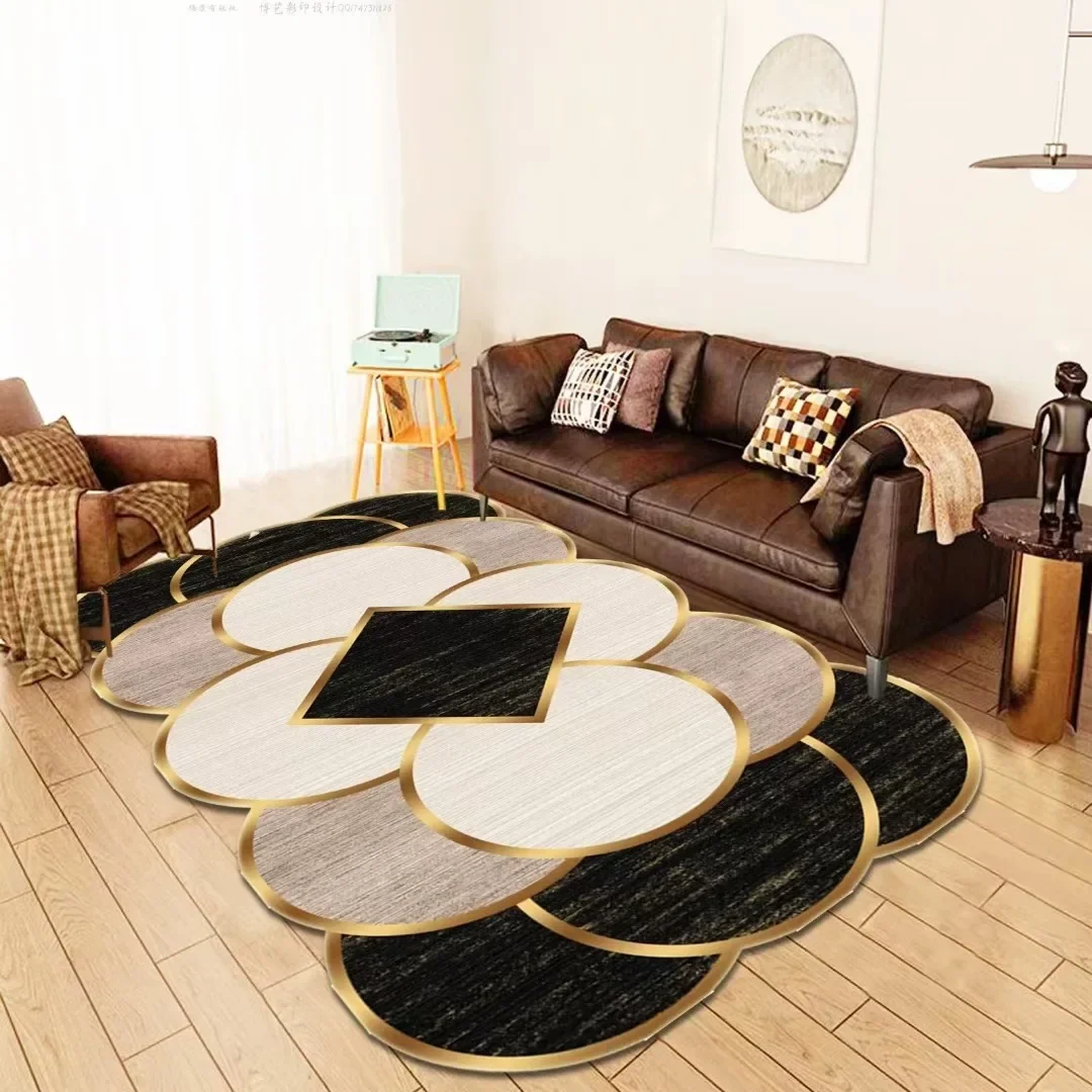 

Luxury Carpet Living Room Carpet Irregular Bedroom Bedside Carpet Coffee Table Sofa Mat Household Floor Mat Large Area Room Carp