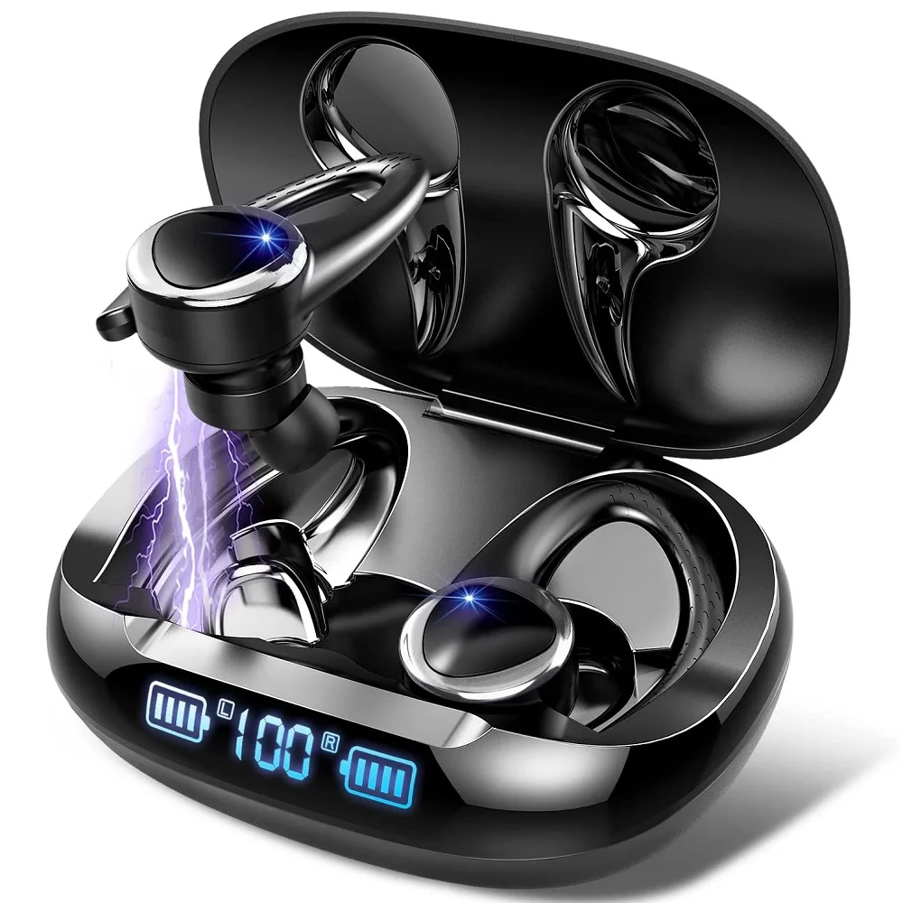 

TWS Bluetooth 5,1 наушники с зарядным устройством, шумоподавляющие беспроводные наушники, 9D стерео спортивные водонепроницаемые наушники-вкладыш...