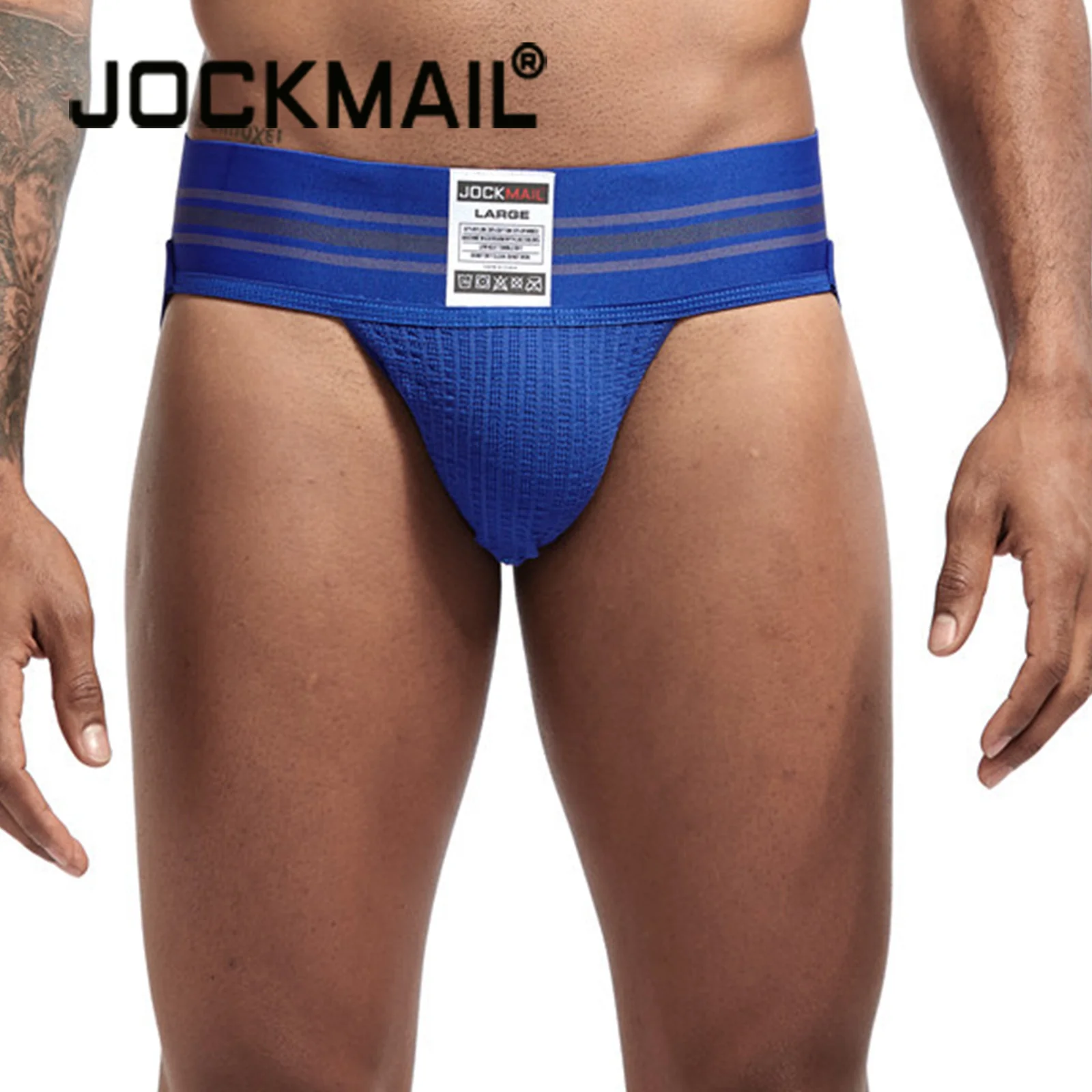 

JOCKMAIL Brand Men Underwear Boxer shorts Backless Buttocks Cotton Sexy open back Gay Men Underwear JockStrap cuecas Gay panties