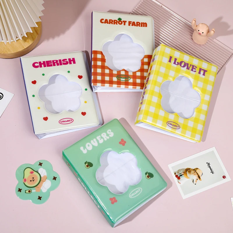 

Kawaii Fruit Bear 80pocket Card Holder 3 Inch Kpop Photocards Card Holder Photo Set Storage Book School Stationery