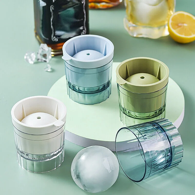 

Silicone Ice Cube Mold Round Ice Ball Maker Easy Release Kitchen