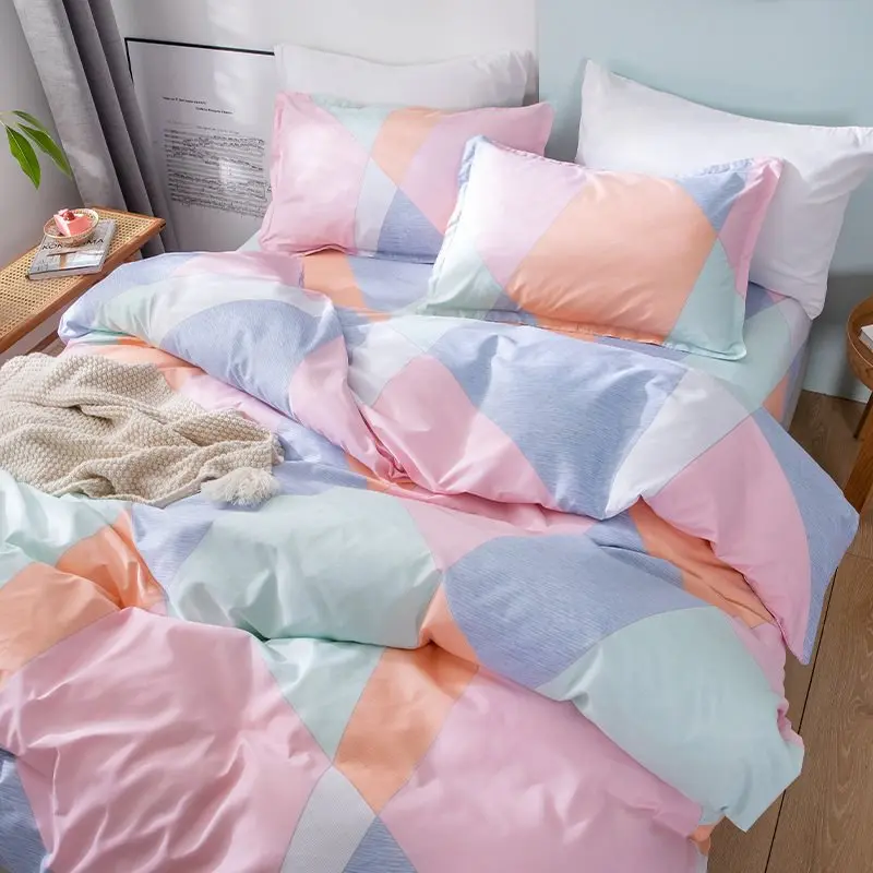 80 Student Dormitory Quilt Cover Simple 220 Washed × M Winter Single Bed Sheet Pillowcase .5 Cotton