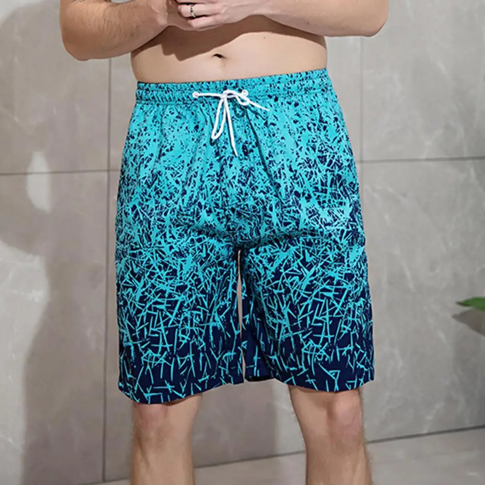 

Great Lightweight Deep Crotch Men Swimming Trunk Sweat Absorption Summer Men Swimwear for Vacation Summer Men Swimwear