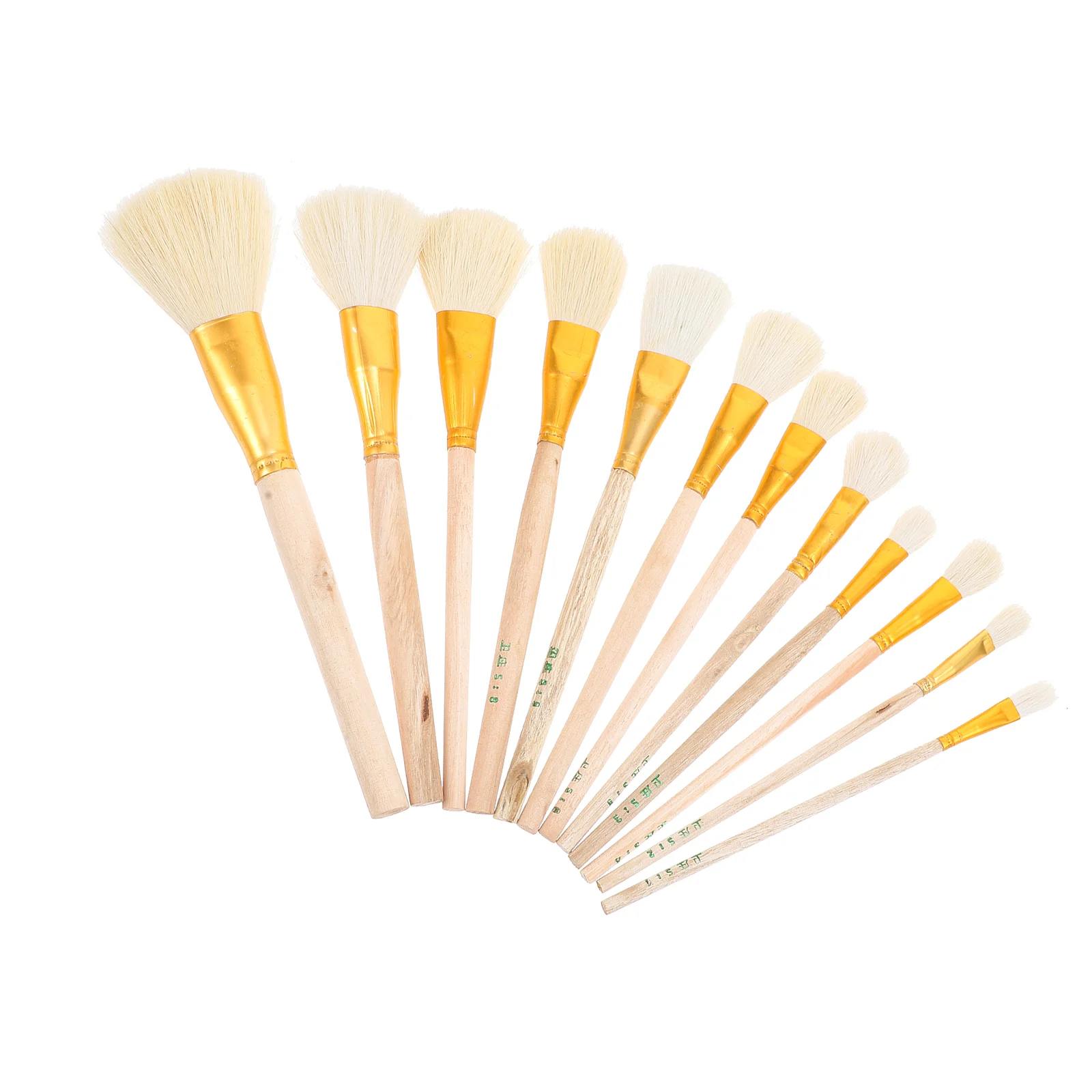 

Painting Leaf Brushbrushes Gold Gilding Paintbrushes Handle Wooden Flakesmetallic Adhesive Metal Sweeper Watercolor Wool