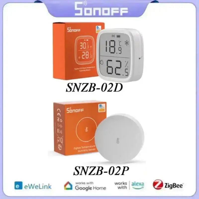 SONOFF SNZB-02P/02D Датчик температуры и влажности Монитор Zigbee Комплекты автоматизации