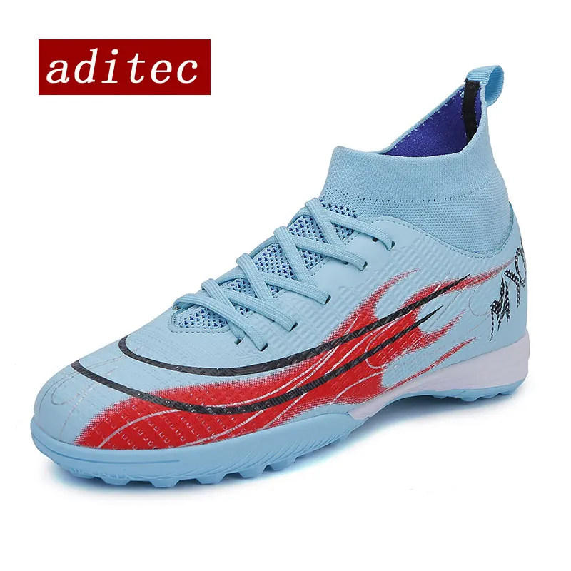 

Soccer boots Outdoor men's boys soccer shoes TF/FG soccer boots High ankle children's spikes training shoes Futsal competition