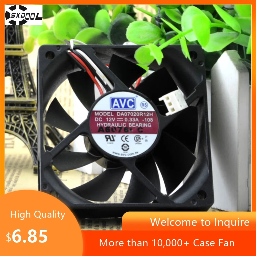Вентилятор 70 мм 7 см для AVC DA07020R12H 12 В 0 33 А 7020 охлаждения с гидравлическим бесшумным
