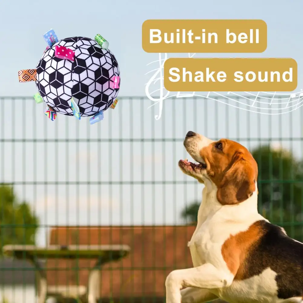 

Sounding Dog Toy Ball Plush Dog Toy Balls with Sound Bell Relieve Boredom Entertain Pet with Cute Puppy Toys Chewable Pet Toy