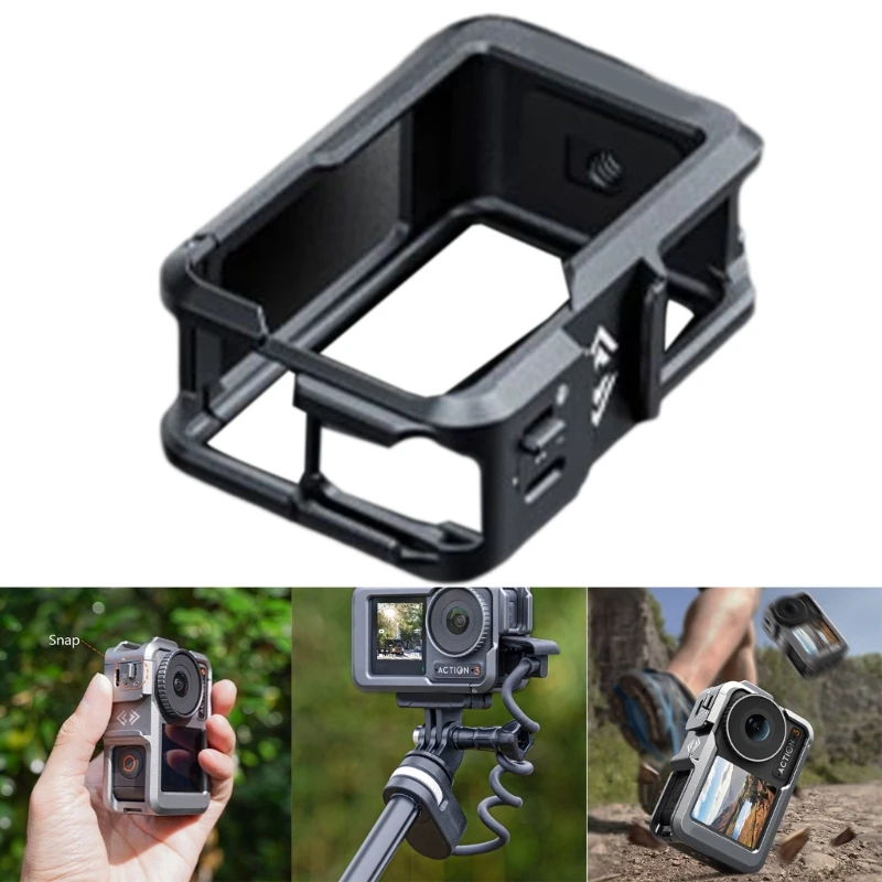 

Aluminum Alloy Frame Case Cover for DJI Action 3 Camera for 1/4 Screw Hole