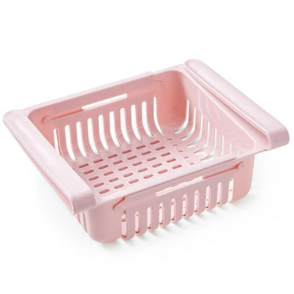 

Adjustable Stretchable Refrigerator Organizer Drawer Basket Pull-out Drawers Fresh Spacer Layer Kitchen Organizer Storage Rack